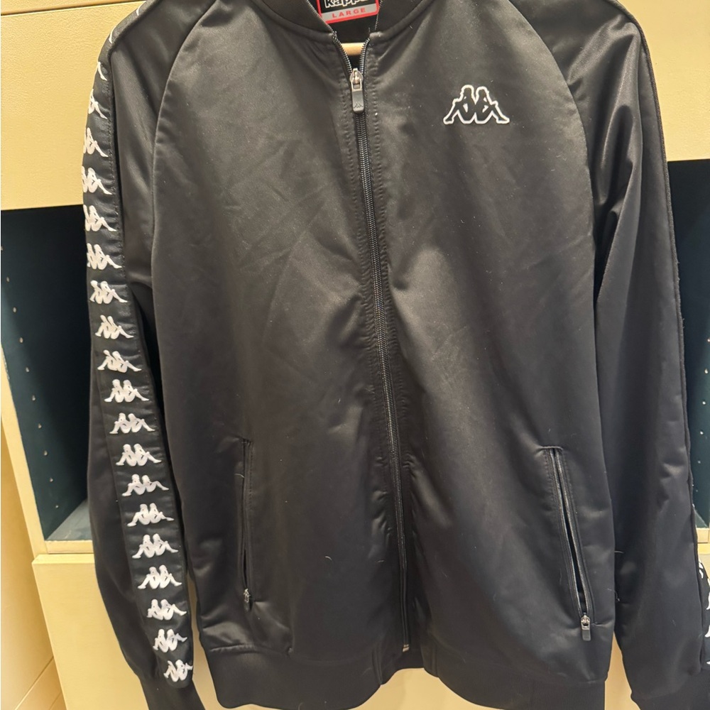 Kappa Black Bomber Jacket with Iconic Logo